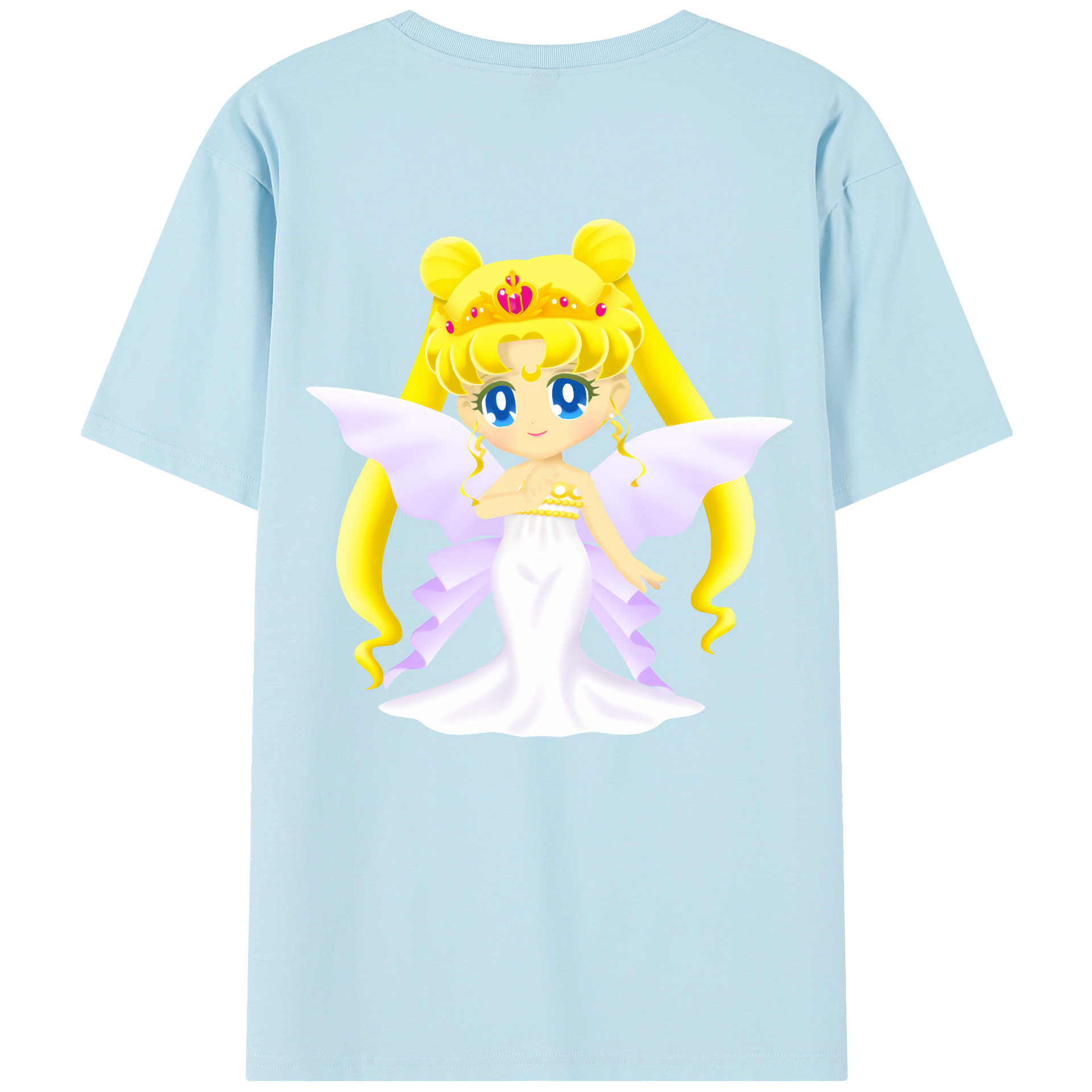 （画像用） 美少女戦士セーラームーン 愛野 美奈子 あいの みなこ Sailor Moon Aino Minako 綿100％半袖Tシャツ（背面プリント）